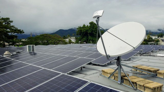 A Direct Relief-funded solar power and battery system at Centro de Salud Familiar health center in Arroyo, Puerto Rico, is scheduled to come online by Hurricane Season 2019 (Anna Carla Lopez-Carr/Direct Relief)