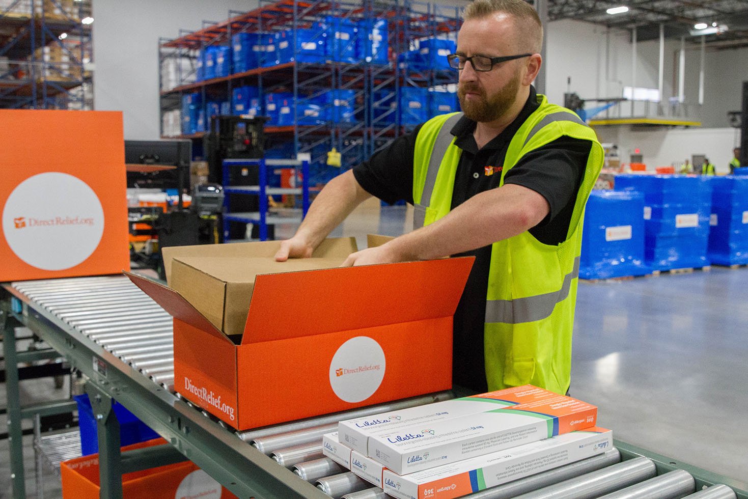 Lilletta IUDs are packed for shipment in Direct Relief's warehouse. (Lara Cooper/Direct Relief)