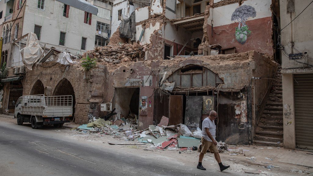 Damaged buildings and streets of Beirut, after the explosion of August 4, 2020. The explosion killed at least 200 people. Injured 6,000. (Photo by Francesca Volpi for Direct Relief)